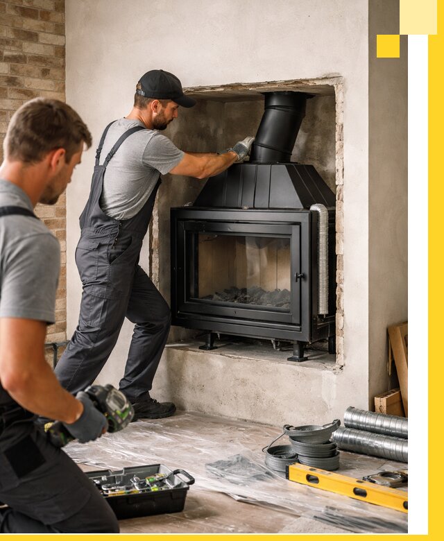 Установка каминных топок в Йошкаре-Ола: монтаж, подключение