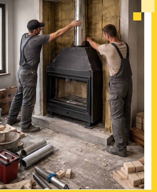 Изготовление и монтаж закрытых каминов в Йошкаре-Ола под ключ