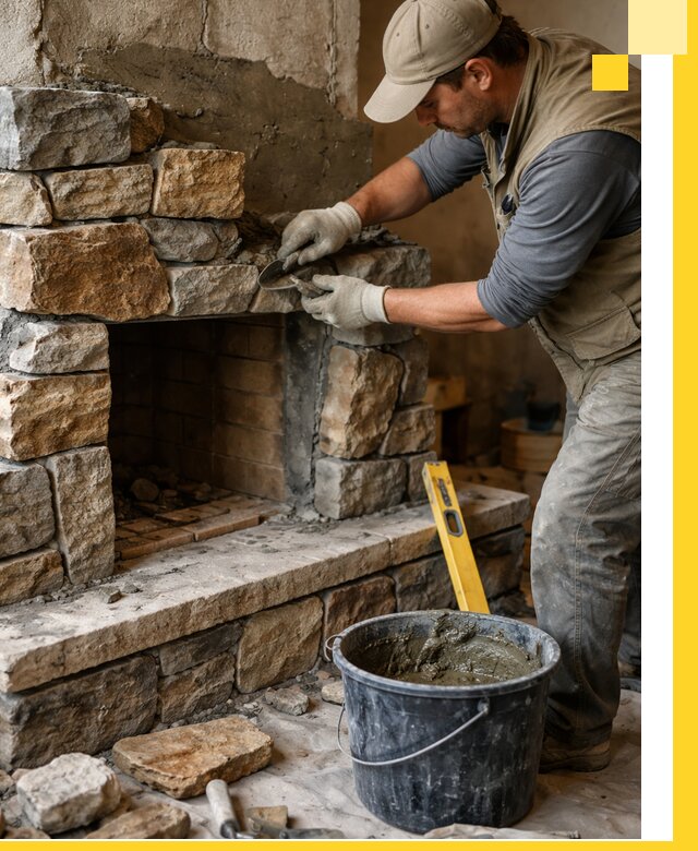 Изготовление и установка каменных каминов под ключ в Йошкаре-Ола