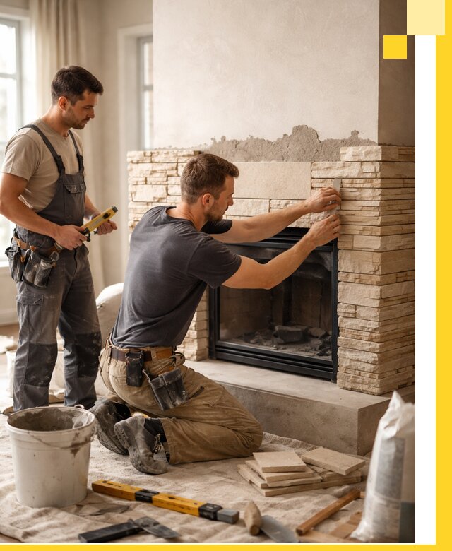 Установка и монтаж каминов для загородного дома в Йошкаре-Ола