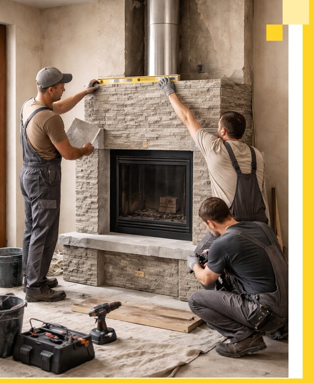 Профессиональный монтаж каминов под ключ в Йошкаре-Ола для дома