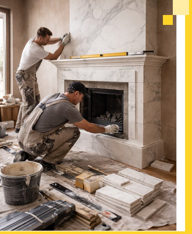 Отделка каминов в Йошкаре-Ола качественные облицовочные работы