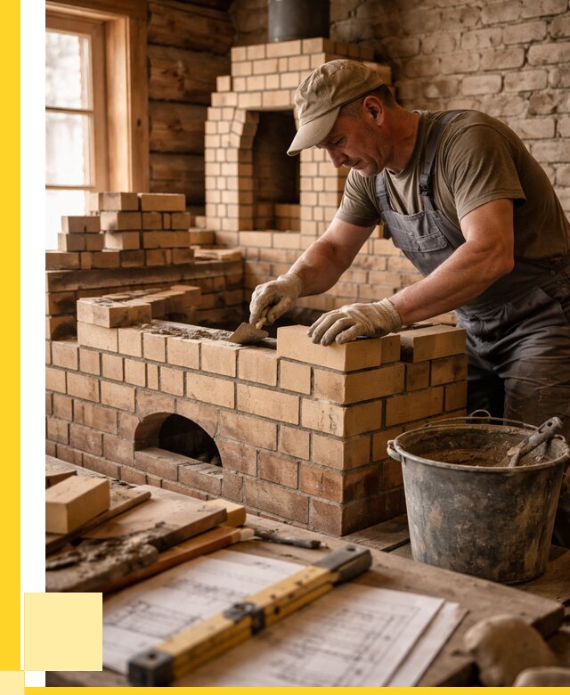 Кладка печей из кирпича в Йошкаре-Ола цены от 30678 р. - ЭриданШкр