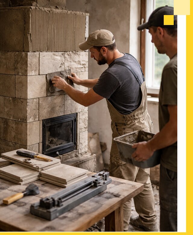 Профессиональная облицовка печей в Йошкаре-Ола: керамика и камень