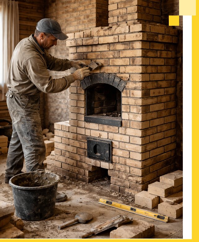 Кирпичные печи под ключ в Йошкаре-Ола: проектирование и кладка