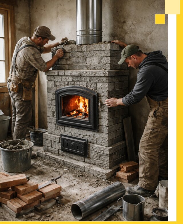 Производство, поставка и монтаж дровяных печей в Йошкаре-Ола