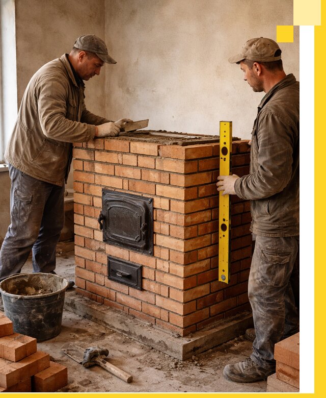 Отопительные печи под ключ в Йошкаре-Ола, установка и сборка