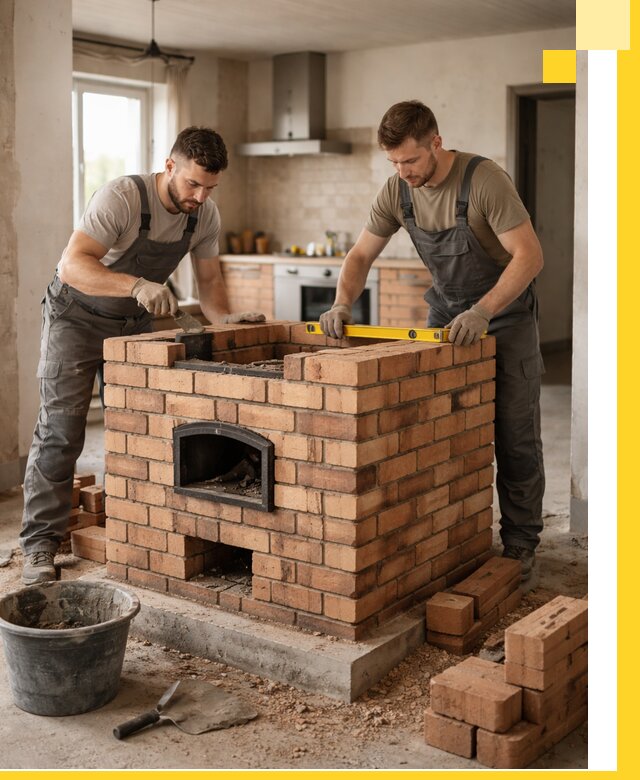 Установка и монтаж печей в частном доме в Йошкаре-Ола под ключ