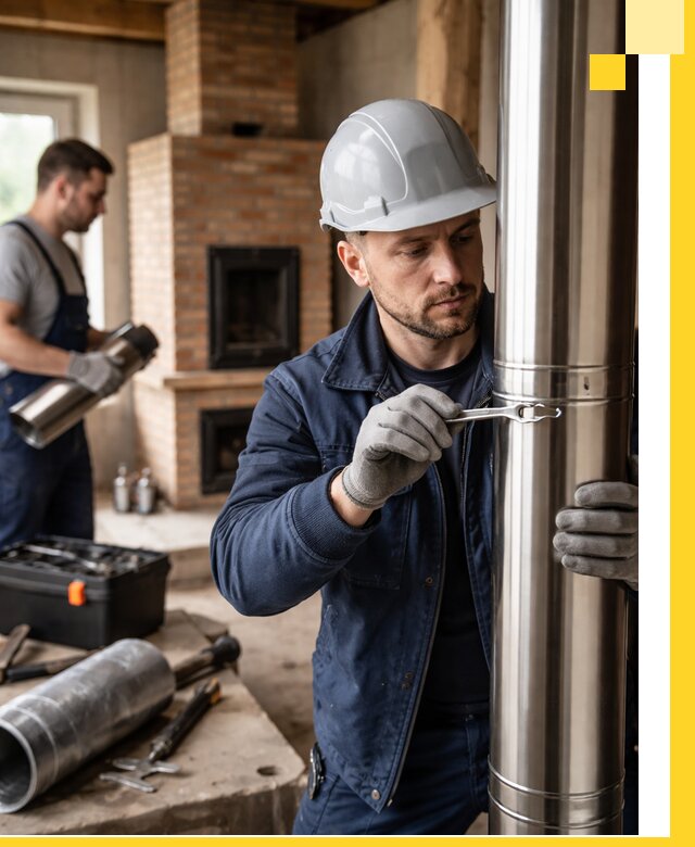 Профессиональный монтаж дымоходов для печей в Йошкаре-Ола