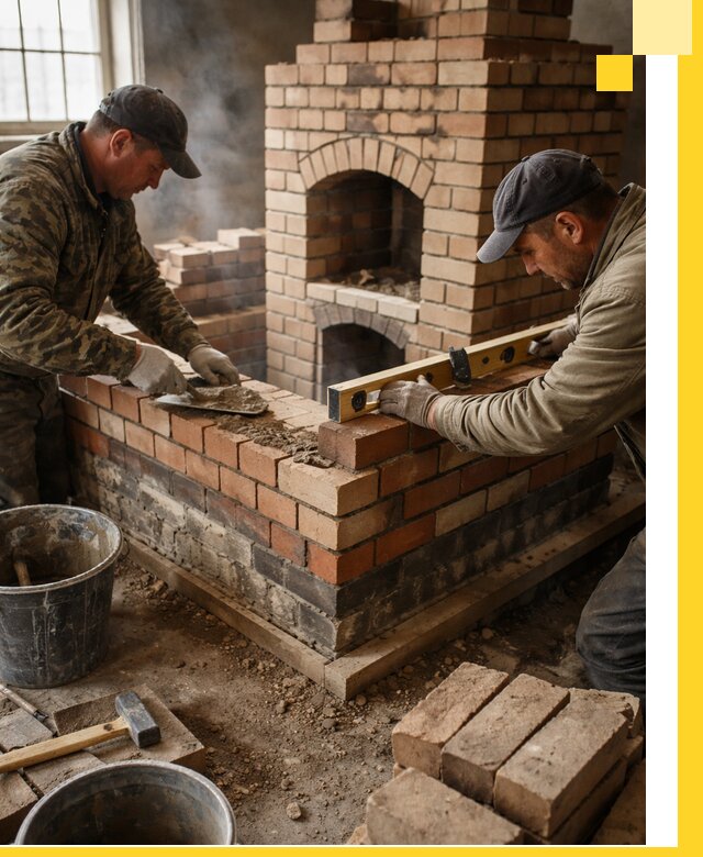 Изготовление и монтаж печей и каминов из кирпича в Йошкаре-Ола