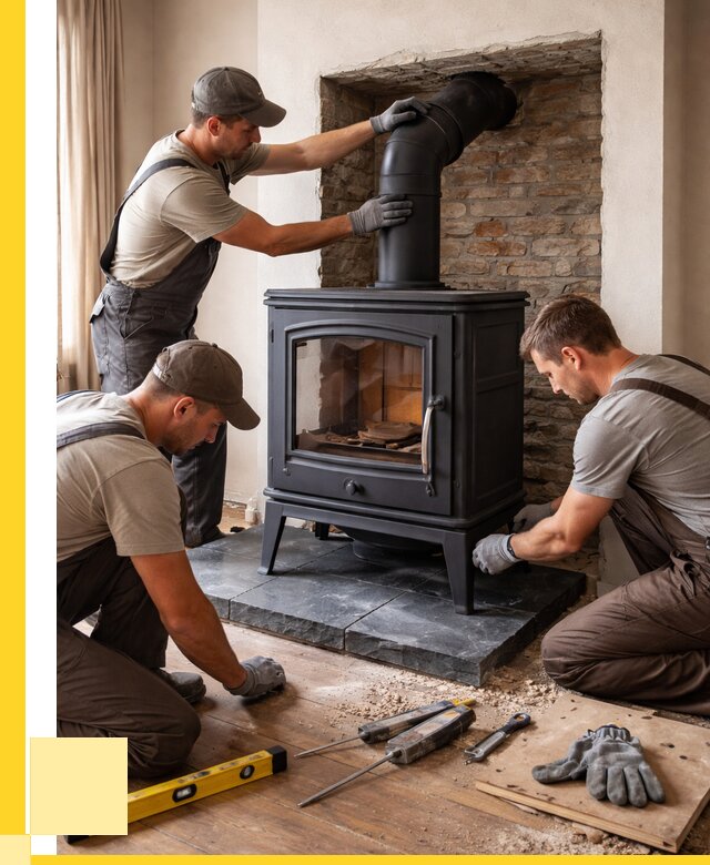 Монтаж печи камина в частном доме в Йошкаре-Ола от 25565 р. | ЭриданШкр