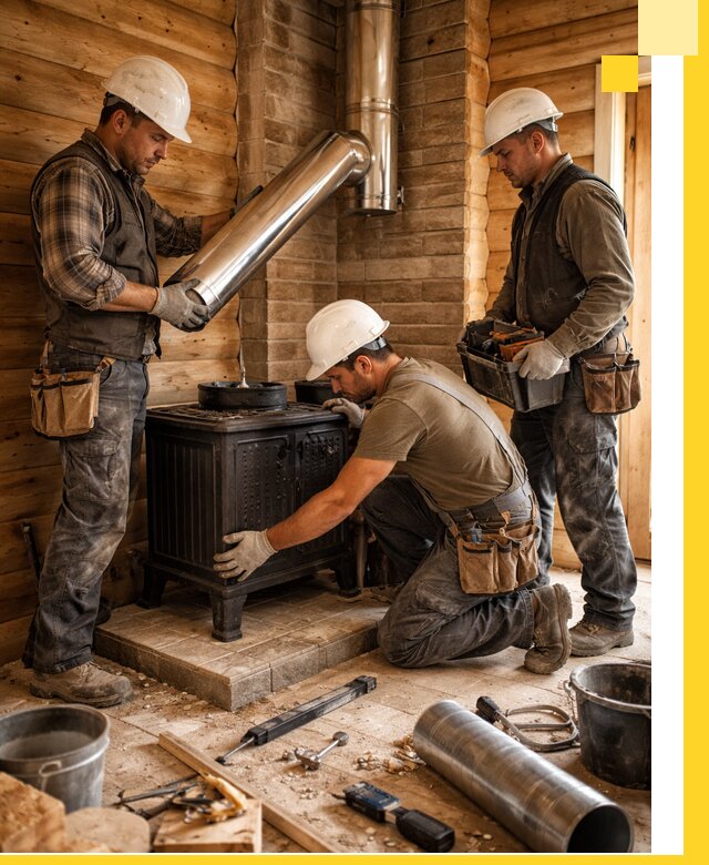 Профессиональный монтаж банных печей и дымоходов в Йошкаре-Ола