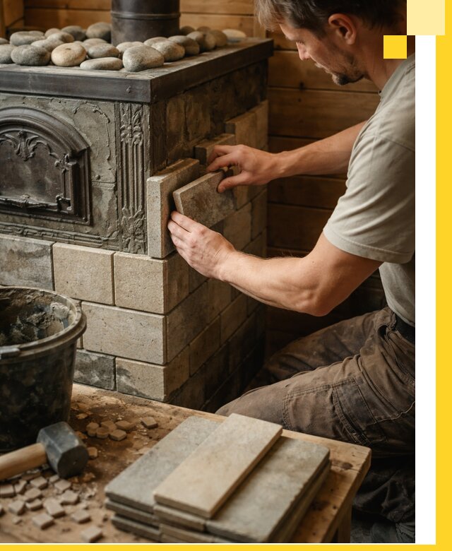 Облицовка банных печей в Йошкаре-Ола профессиональная отделка