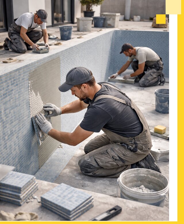 Облицовка бассейнов в Йошкаре-Ола плитка мозаика гидроизоляция