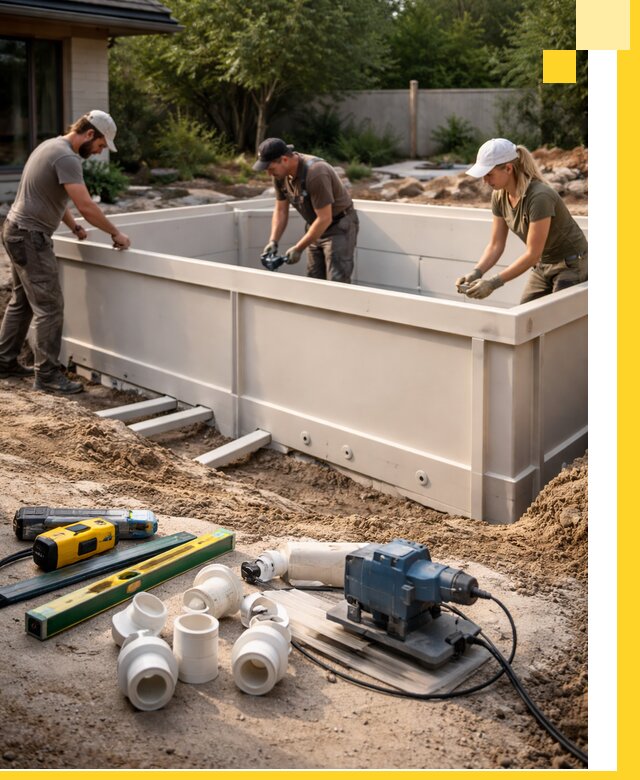 Установка полипропиленовых бассейнов под ключ в Йошкаре-Ола