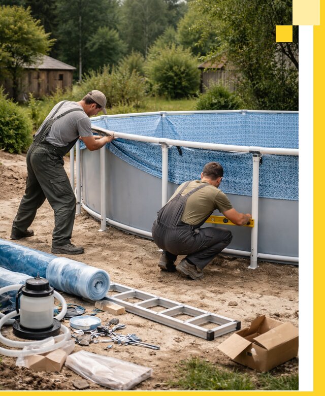 Установка и монтаж каркасных бассейнов в Йошкаре-Ола под ключ