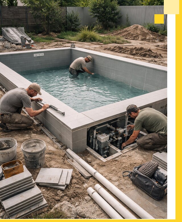 Строительство и монтаж бассейнов для дачи под ключ в Йошкаре-Ола