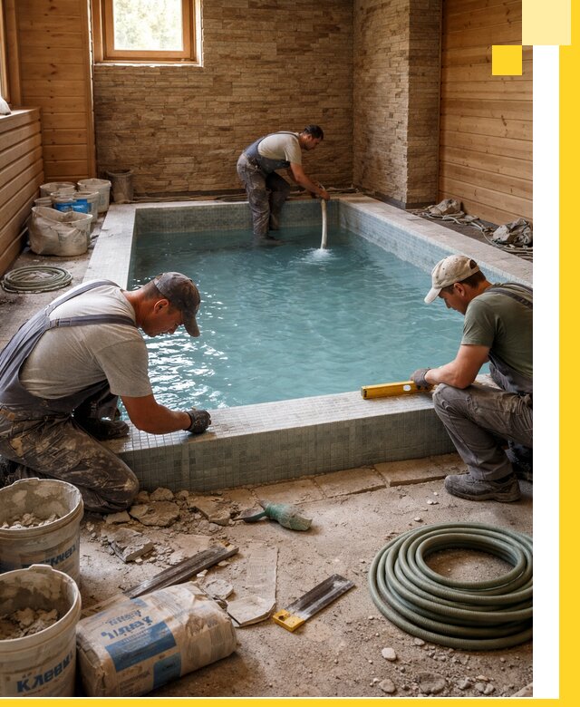 Проектирование и строительство бассейнов для бани в Йошкаре-Ола