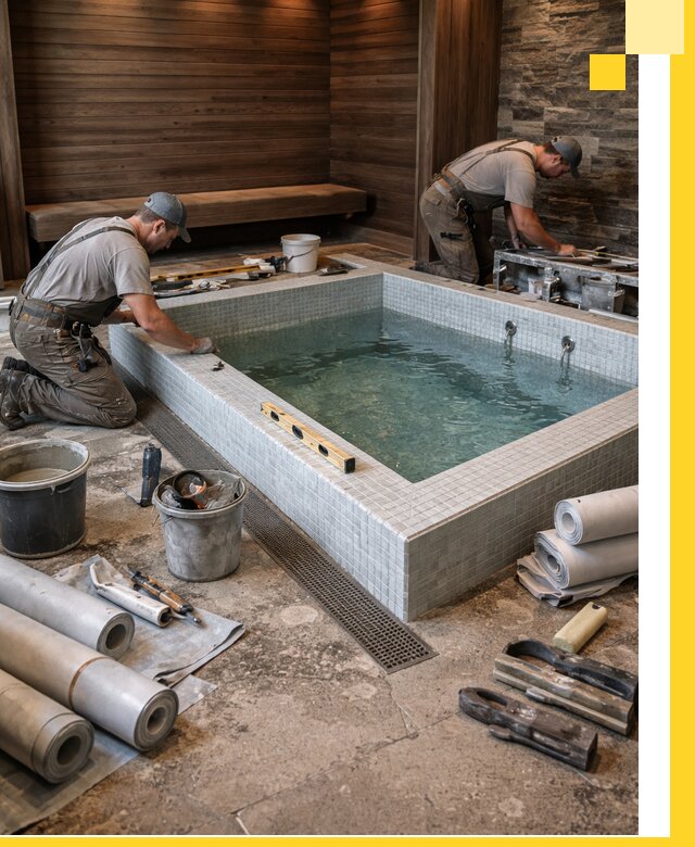 Установка и строительство бассейнов для сауны в Йошкаре-Ола