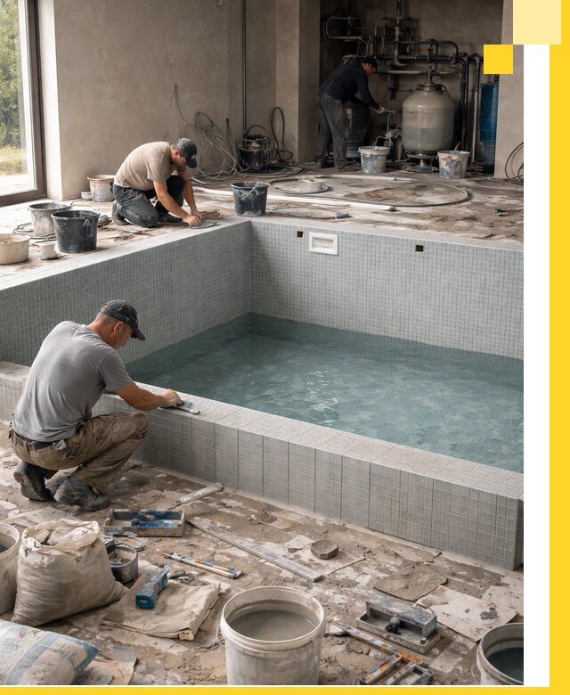 Строительство и монтаж бассейнов в помещении в Йошкаре-Ола