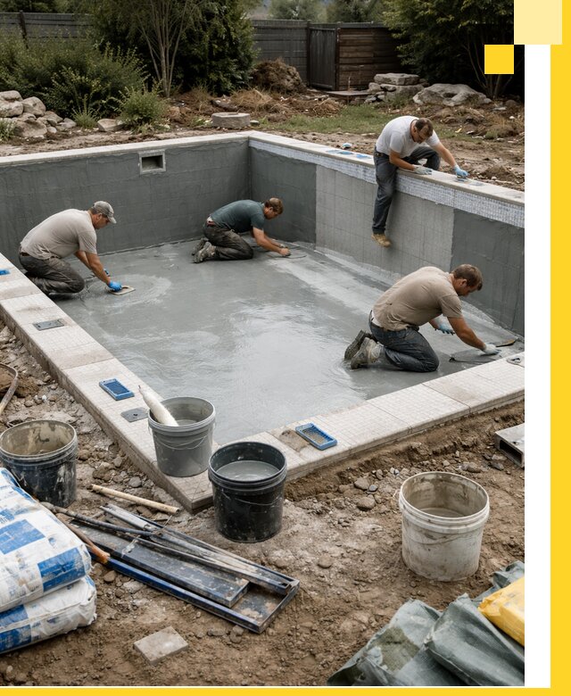 Изготовление и монтаж чаши бассейна под ключ в Йошкаре-Ола