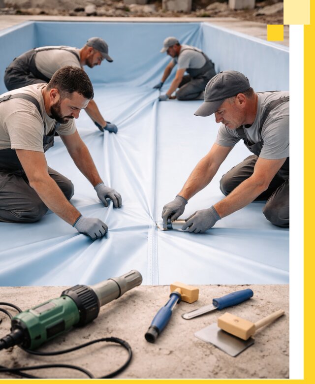 ПВХ пленка для бассейнов с монтажом и гарантией в Йошкаре-Ола