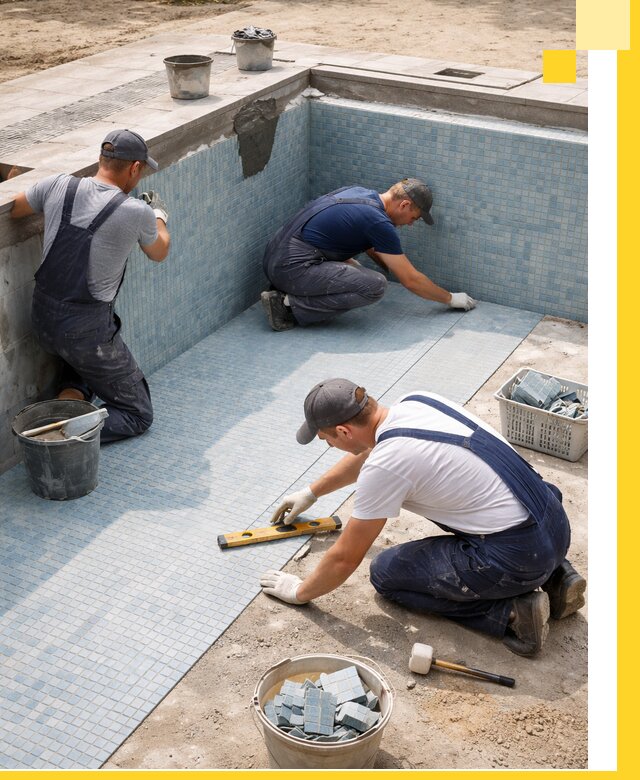 Укладка и установка плитки для бассейнов под ключ в Йошкаре-Ола