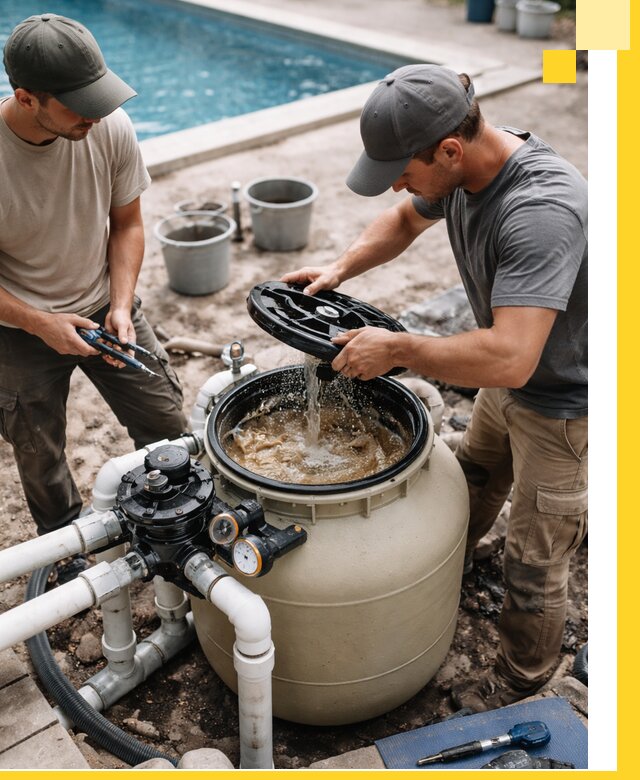 Установка и обслуживание песочных фильтров для бассейнов в Йошкаре-Ола