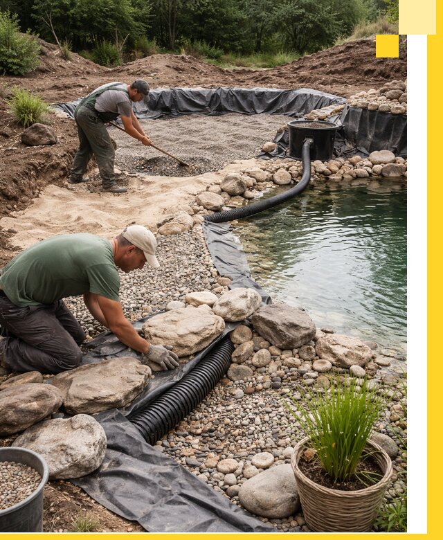 Строительство природных бассейнов и озер в Йошкаре-Ола под ключ