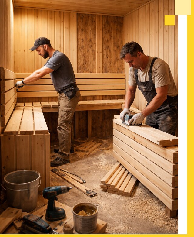 Профессиональный комплексный ремонт саун под ключ в Йошкаре-Ола