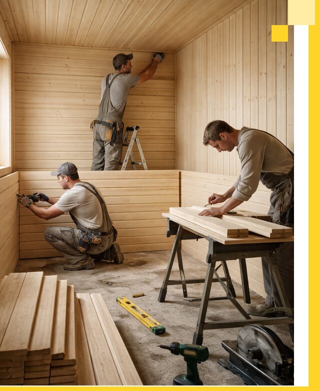 Обшивка саун в Йошкаре-Ола из натуральной древесины под ключ