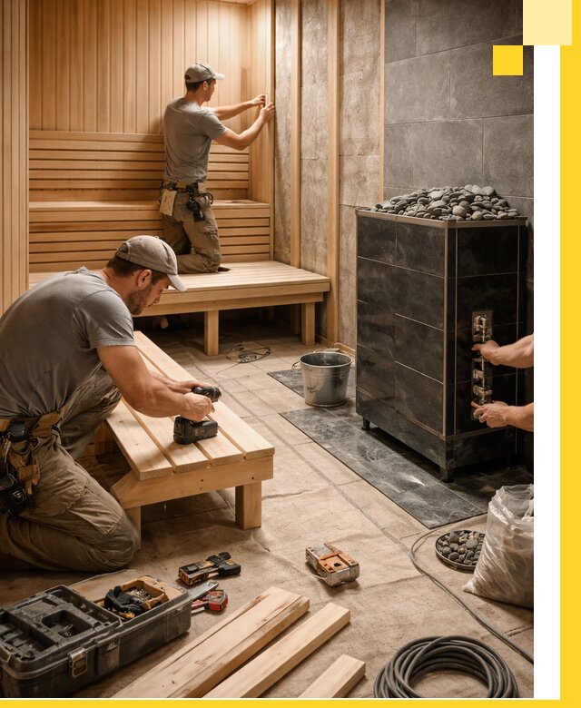 Дизайн и строительство интерьерных саун под ключ в Йошкаре-Ола