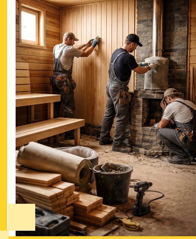 Ремонт бань под ключ в Йошкаре-Ола от 46017 р. | ЭриданШкр