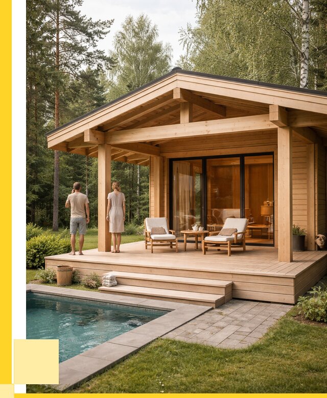 Бани с террасой под ключ в Йошкаре-Ола от 613560 р. | ЭриданШкр