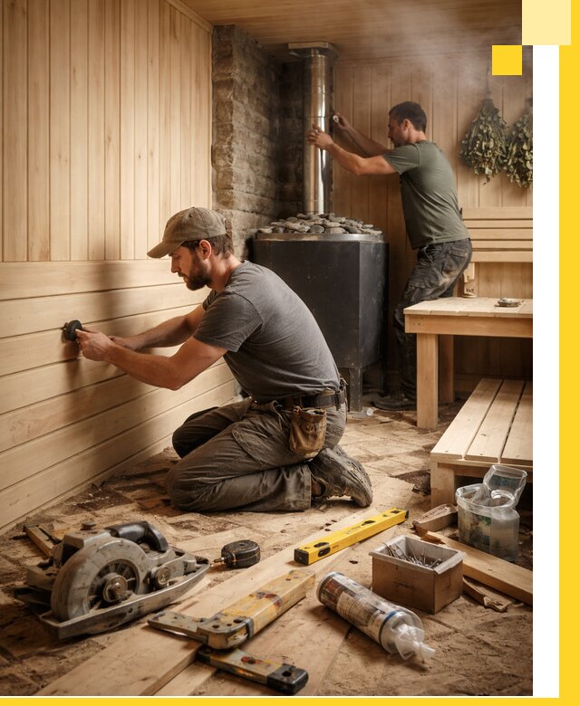 Полное строительство и оснащение парных под ключ в Йошкаре-Ола