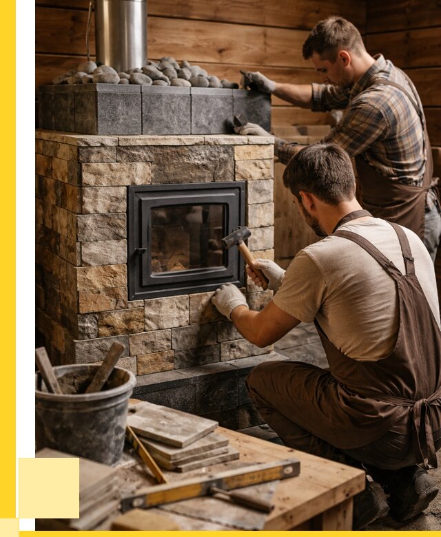 Облицовка банной печи в Йошкаре-Ола от 15339 р. | ЭриданШкр