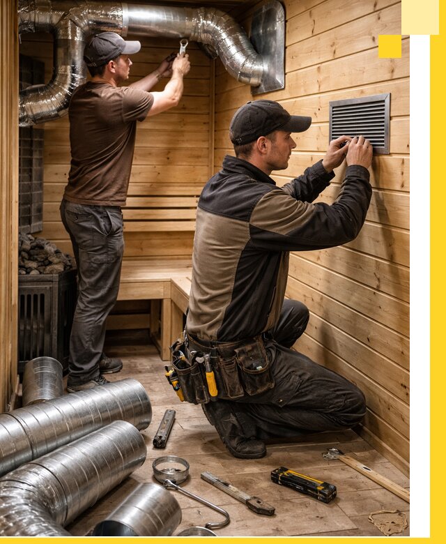 Проектирование и монтаж вентиляции бани в Йошкаре-Ола под ключ