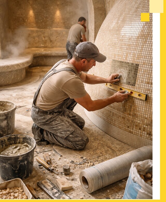 Хамам под ключ в Йошкаре-Ола: проектирование, строительство, отделка