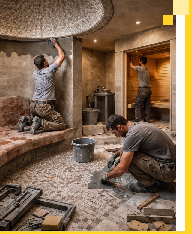 Проект и строительство хамама бани и сауны под ключ в Йошкаре-Ола