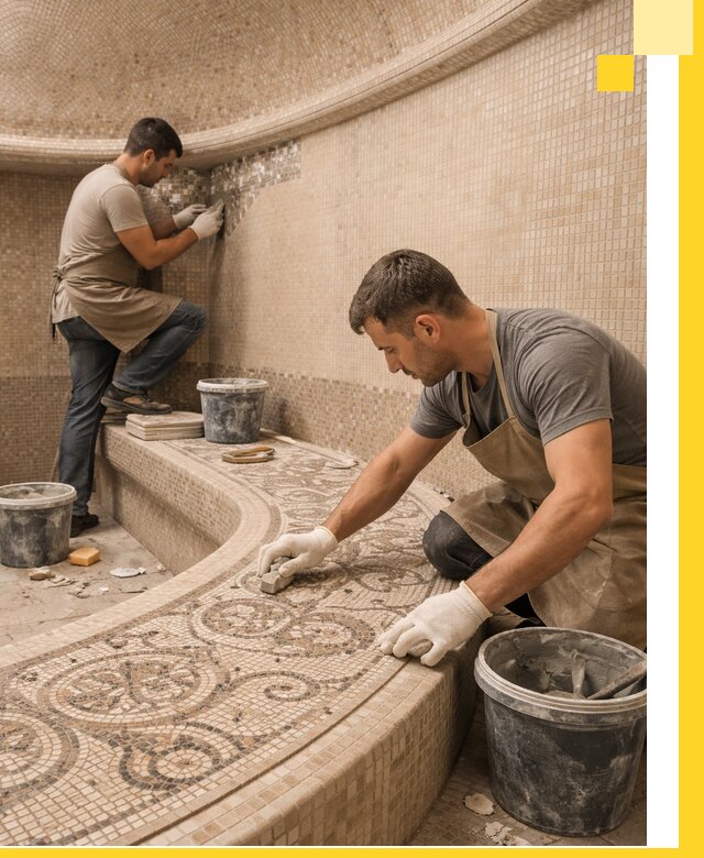 Плитка для хамама в Йошкаре-Ола, укладка, подбор и поставка